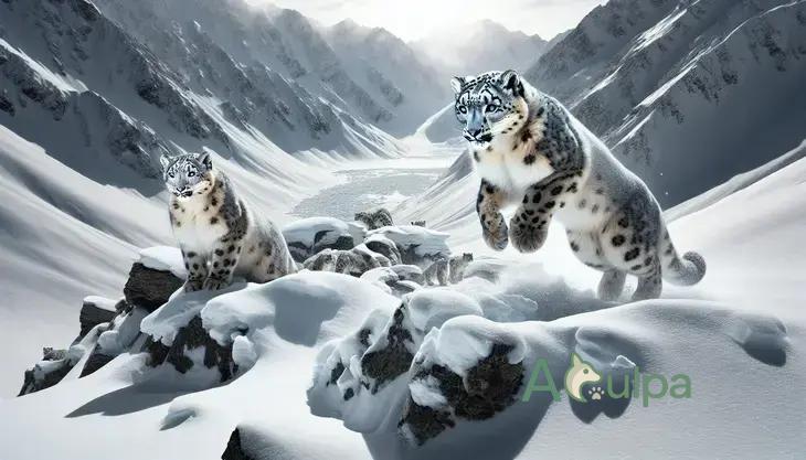 Camuflagem dos leopardos-das-neves em ambientes gelados