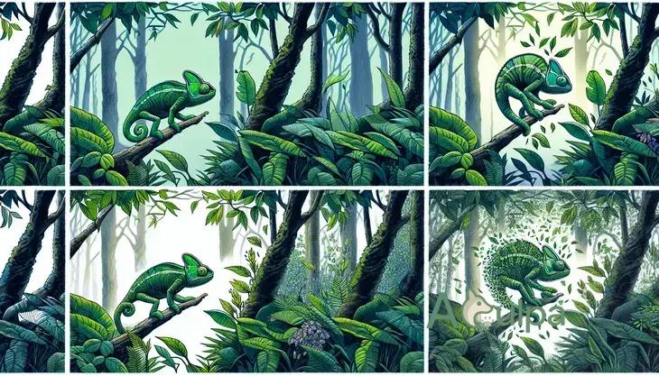 Como os camaleões se tornam invisíveis na floresta?