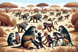 Por que os babuínos vivem em grandes grupos?
