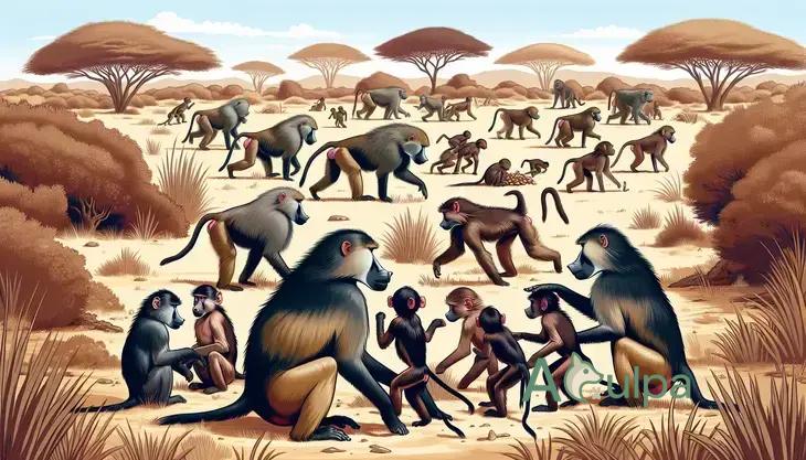 Por que os babuínos vivem em grandes grupos?