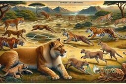 Territórios disputados entre felinos selvagens