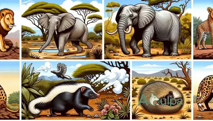 Táticas de defesa dos animais selvagens sem veneno